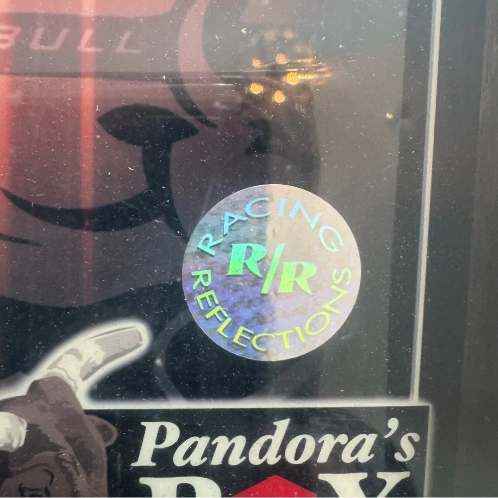 PBR Pandora’s‎ Box Wood Clock 2004 Racing Reflections Bull Rider NIB Sealed
